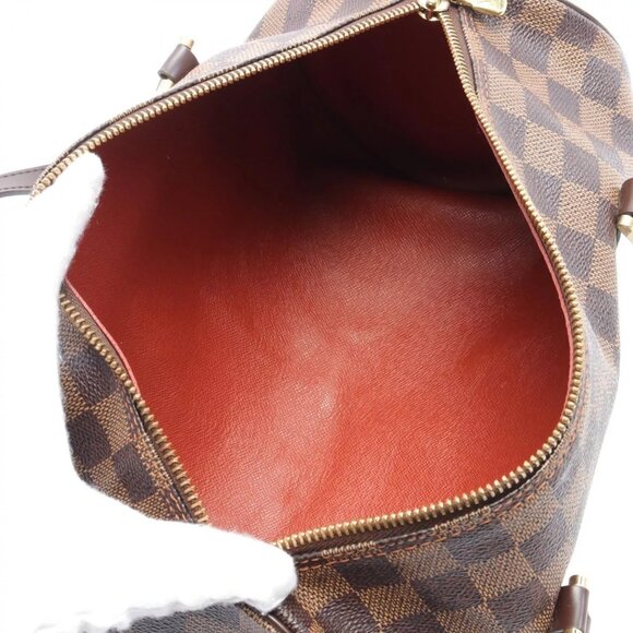 LOUIS VUITTON Papillon 30 Damier Ebene Handbag canvas leather Brown Used - Picture 5 of 9